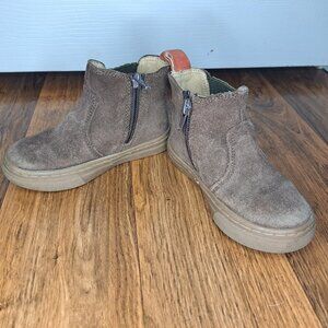 Baby Boden Brown Zip Up Boots Toddler Size 25 EU 8.5 US